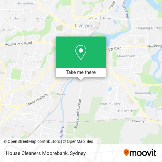 House Cleaners Moorebank map