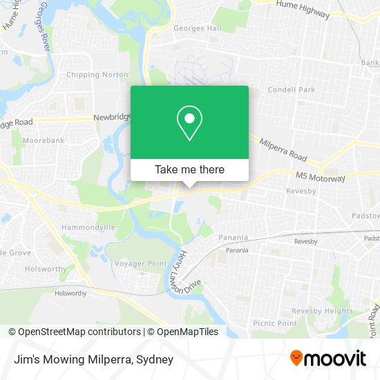 Jim's Mowing Milperra map