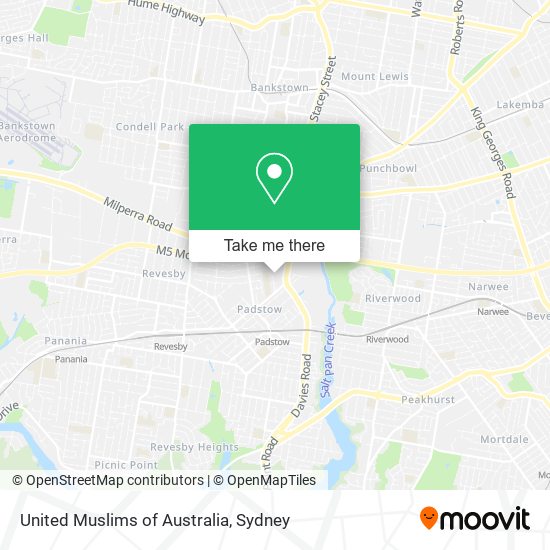 United Muslims of Australia map