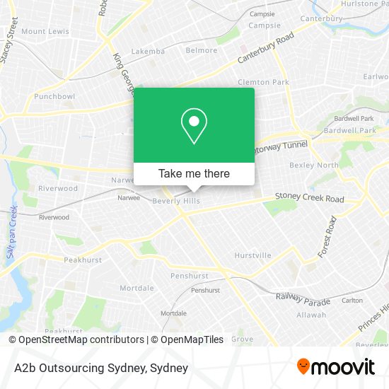 A2b Outsourcing Sydney map