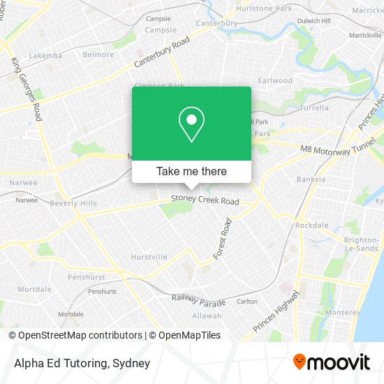 Alpha Ed Tutoring map