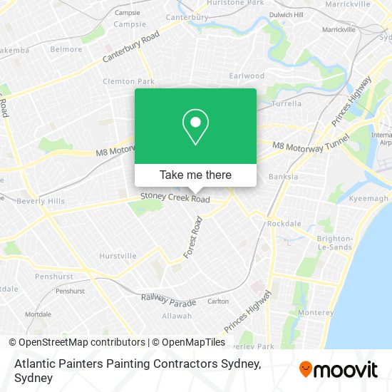 Mapa Atlantic Painters Painting Contractors Sydney