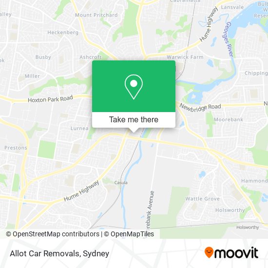 Allot Car Removals map