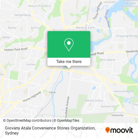 Mapa Giovany Atala Convenience Stores Organization