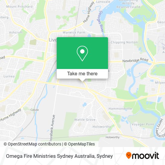 Mapa Omega Fire Ministries Sydney Australia