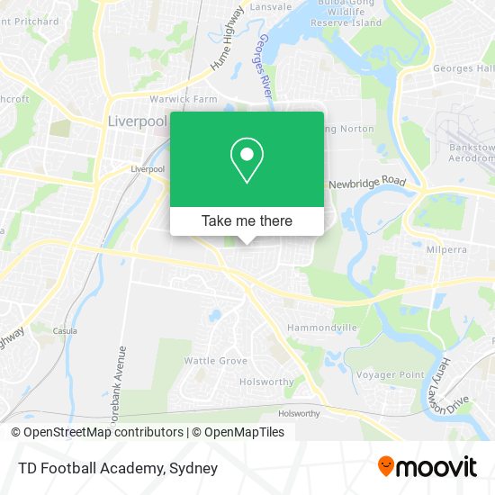 TD Football Academy map