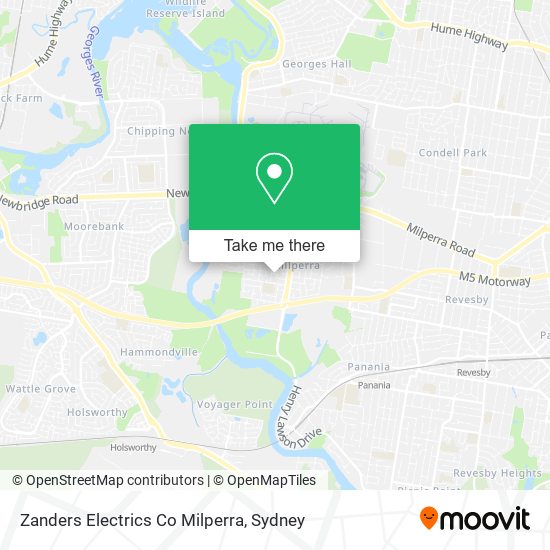 Mapa Zanders Electrics Co Milperra