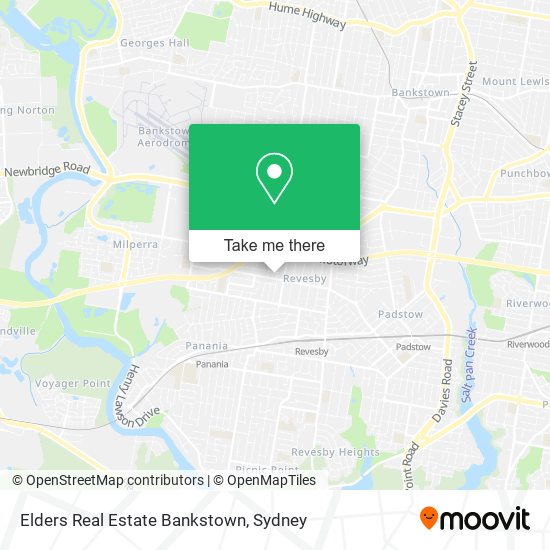 Elders Real Estate Bankstown map