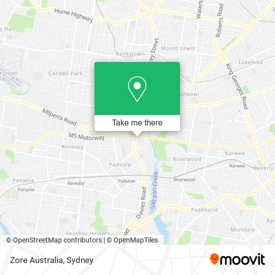 Zore Australia map