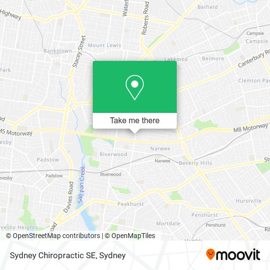 Sydney Chiropractic SE map