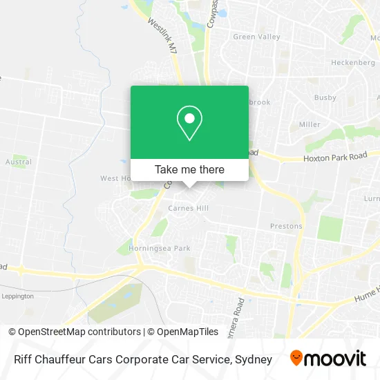 Mapa Riff Chauffeur Cars Corporate Car Service