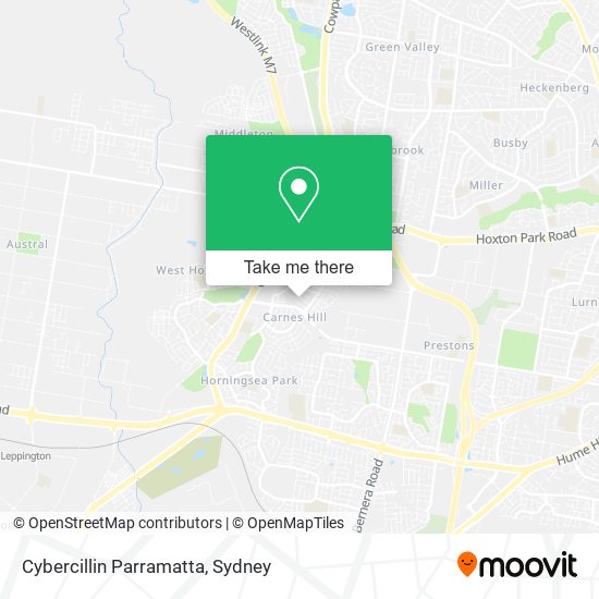 Cybercillin Parramatta map