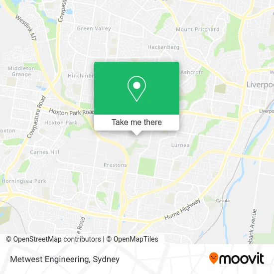 Mapa Metwest Engineering