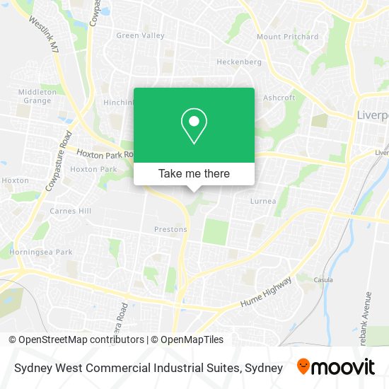 Mapa Sydney West Commercial Industrial Suites
