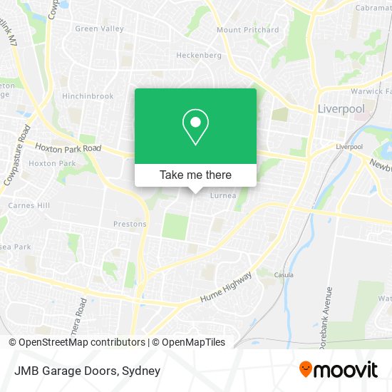 JMB Garage Doors map