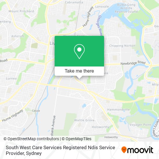 South West Care Services Registered Ndis Service Provider map