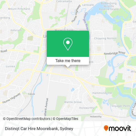 Distinqt Car Hire Moorebank map