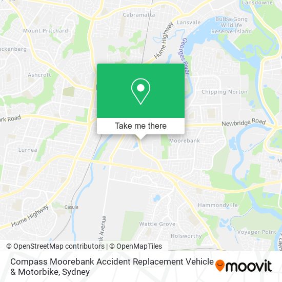 Mapa Compass Moorebank Accident Replacement Vehicle & Motorbike