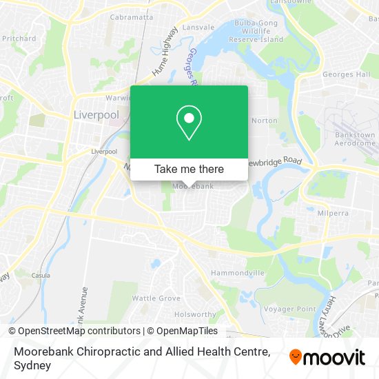 Moorebank Chiropractic and Allied Health Centre map