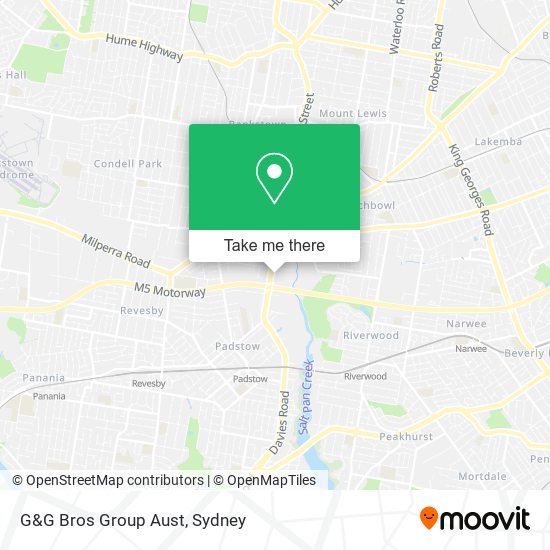 G&G Bros Group Aust map