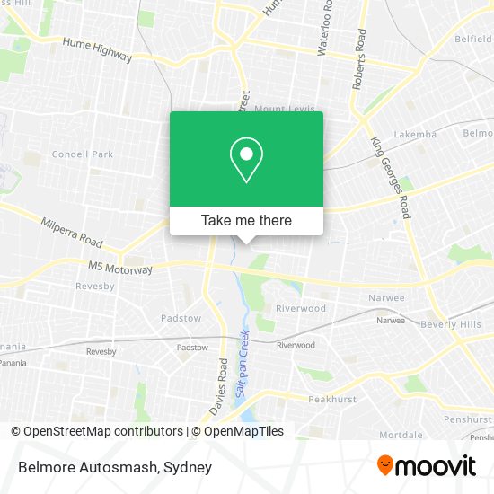 Belmore Autosmash map