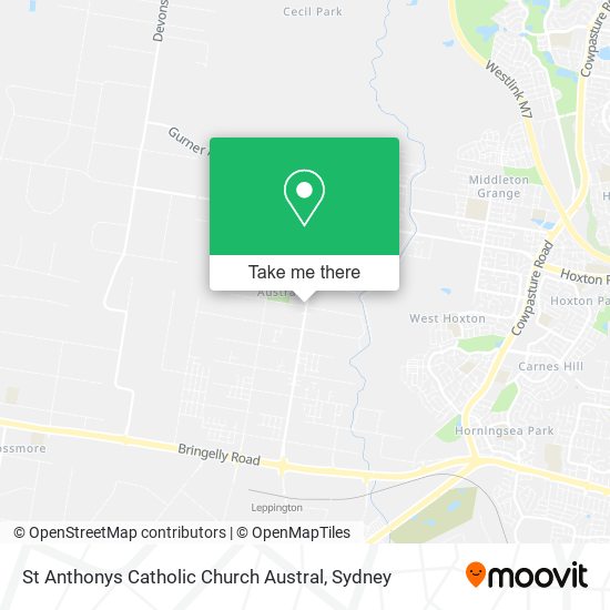 St Anthonys Catholic Church Austral map