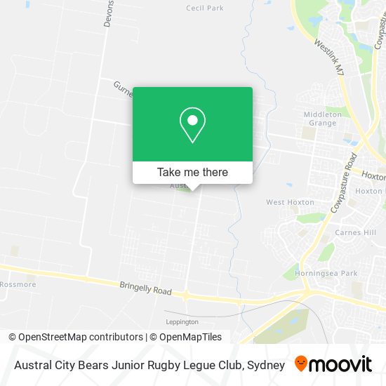 Austral City Bears Junior Rugby Legue Club map