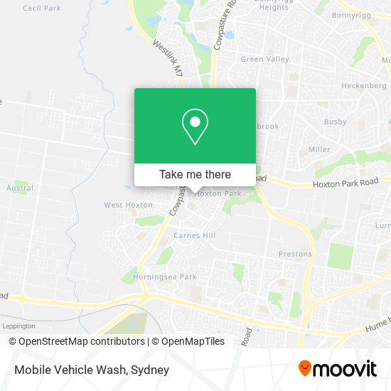 Mobile Vehicle Wash map