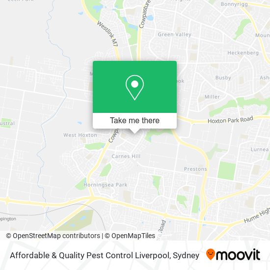 Mapa Affordable & Quality Pest Control Liverpool