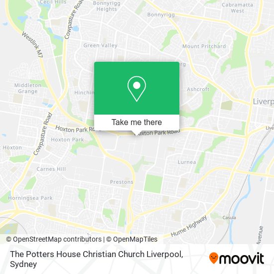 The Potters House Christian Church Liverpool map