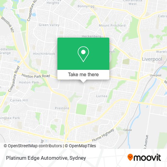 Platinum Edge Automotive map