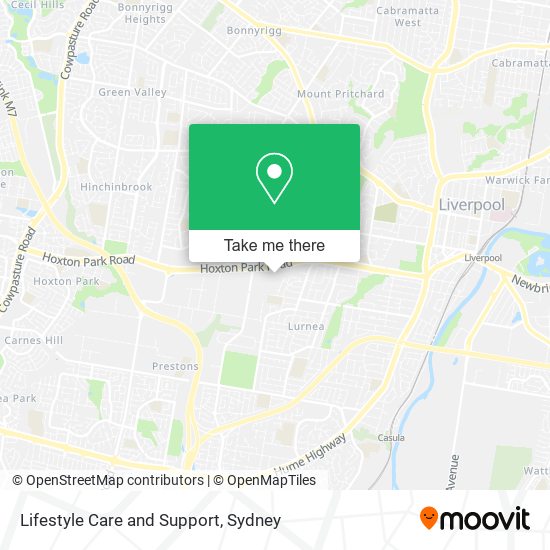Lifestyle Care and Support map