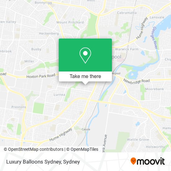 Luxury Balloons Sydney map