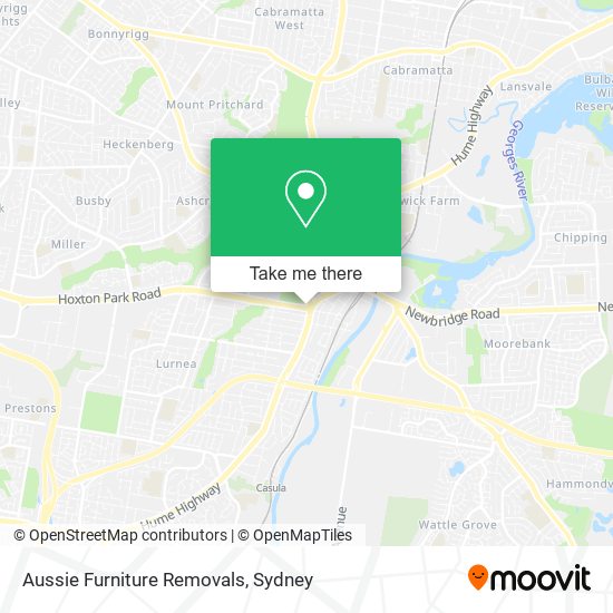 Aussie Furniture Removals map