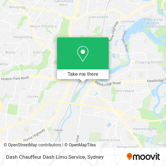 Mapa Dash Chauffeur Dash Limo Service