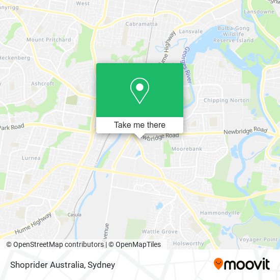 Mapa Shoprider Australia