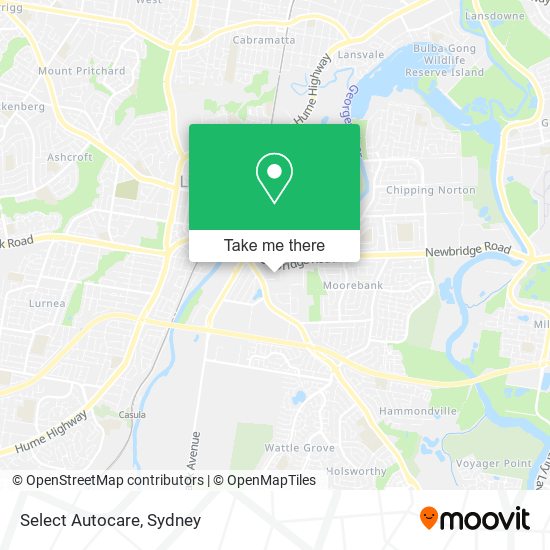 Select Autocare map