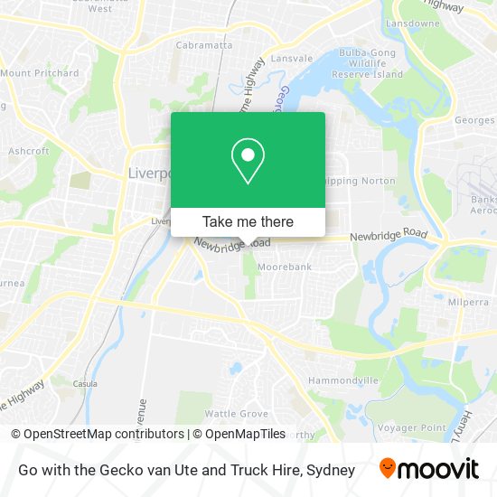 Mapa Go with the Gecko van Ute and Truck Hire