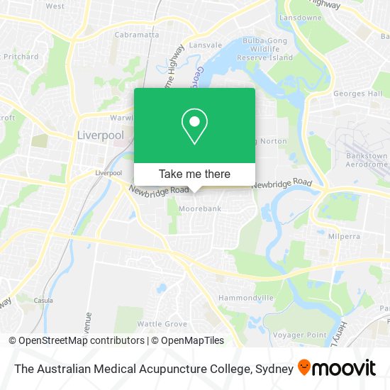 Mapa The Australian Medical Acupuncture College