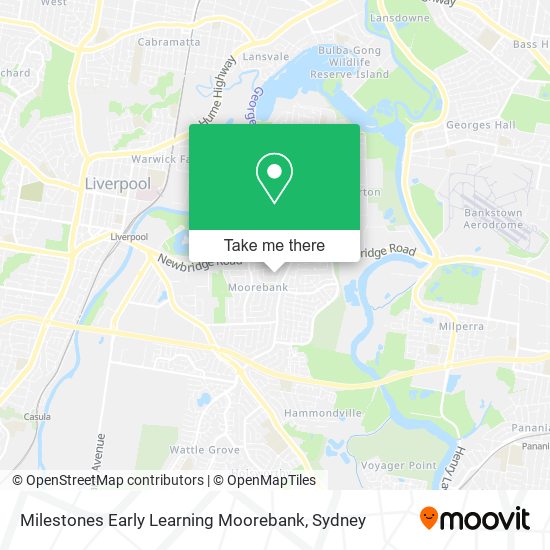 Mapa Milestones Early Learning Moorebank