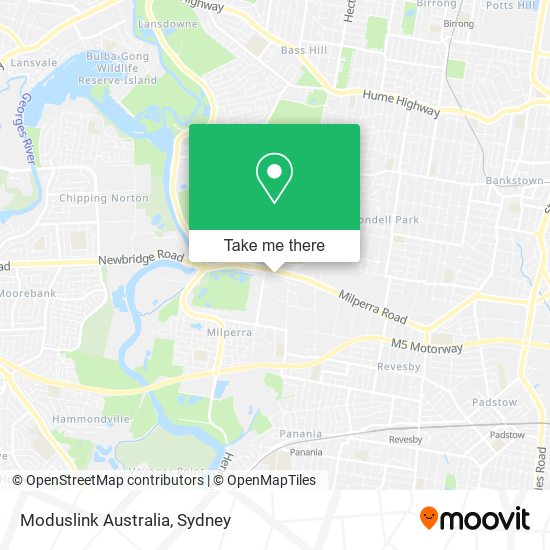 Moduslink Australia map