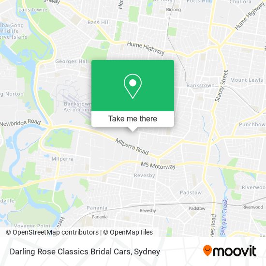 Darling Rose Classics Bridal Cars map