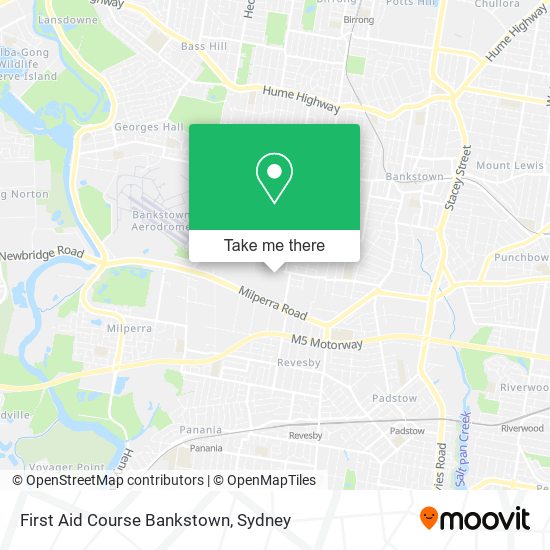 First Aid Course Bankstown map