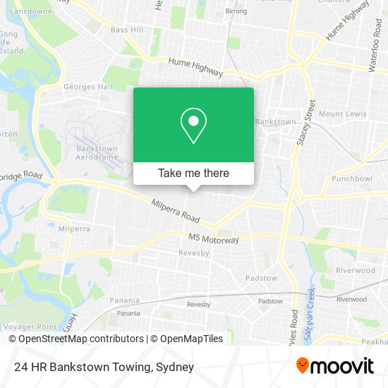 24 HR Bankstown Towing map