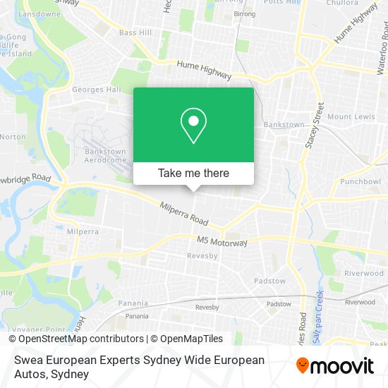 Swea European Experts Sydney Wide European Autos map