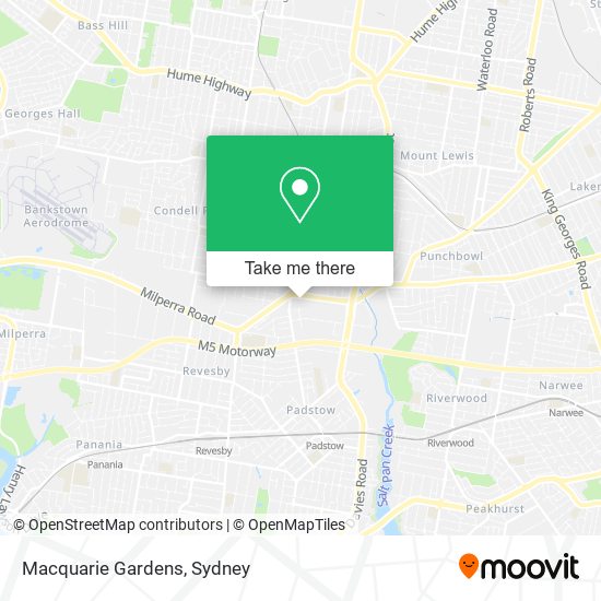 Macquarie Gardens map