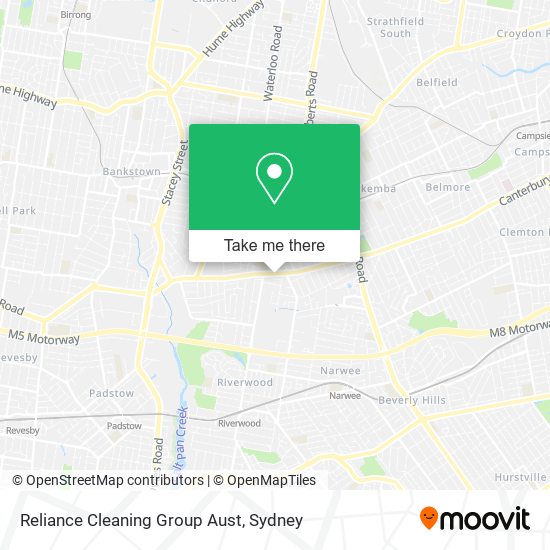 Reliance Cleaning Group Aust map