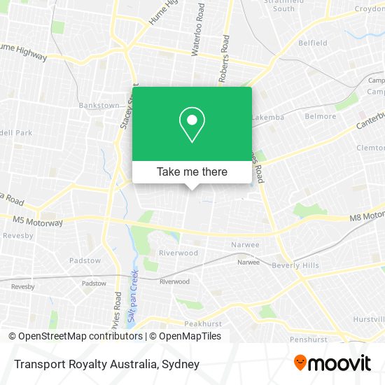 Mapa Transport Royalty Australia