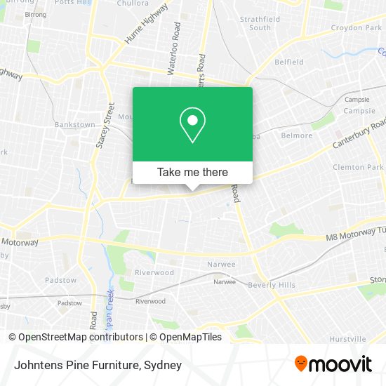 Johntens Pine Furniture map