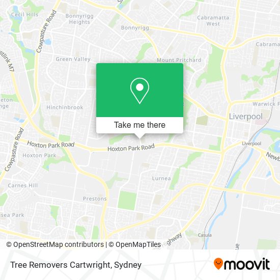 Tree Removers Cartwright map